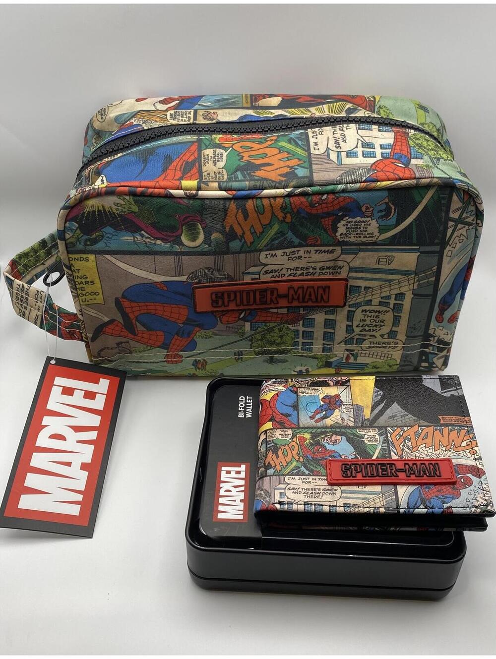 🕷️ Marvel Spider-Man Toiletry Bag & Wallet Set – NWT